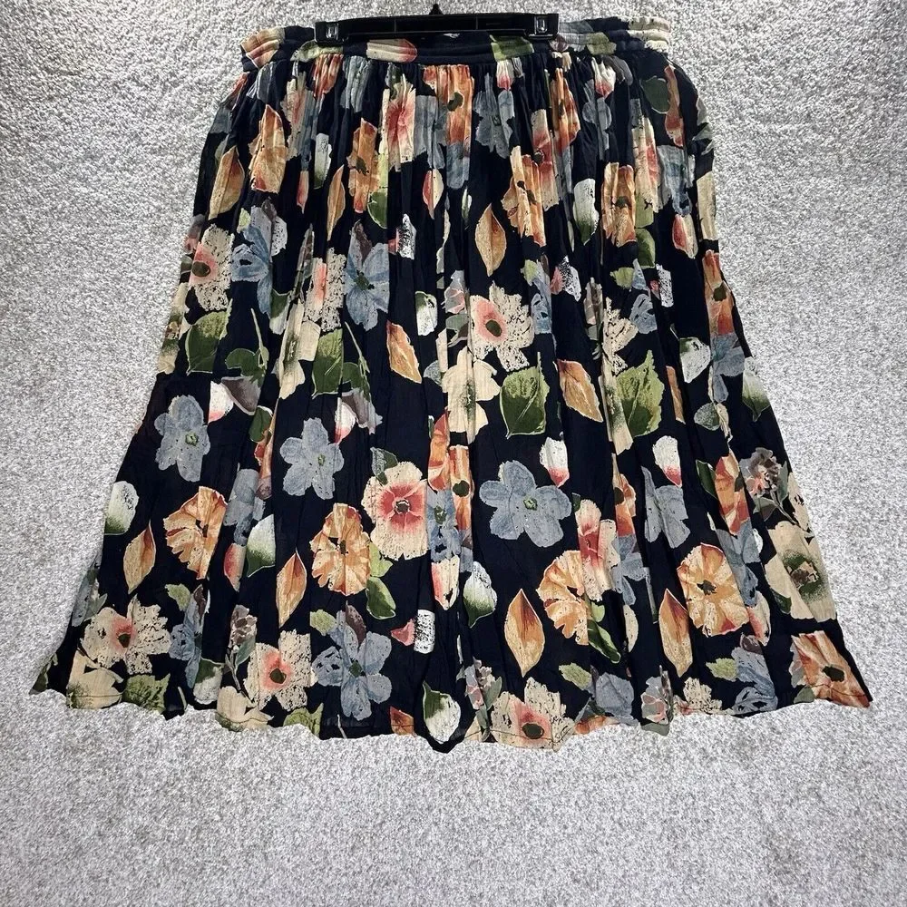 Vintage Phool Maxi Skirt Floral Size Medium Multicolor‎ Colorful